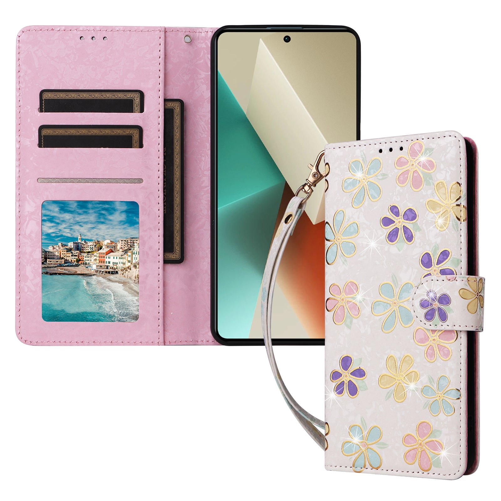 For Xiaomi Redmi Note 13 5G Wallet Case RFID Blocking Lacquered Leather Cover For Xiaomi Redmi Note 13 5G Wallet Case RFID Blocking Lacquered Leather Cover
